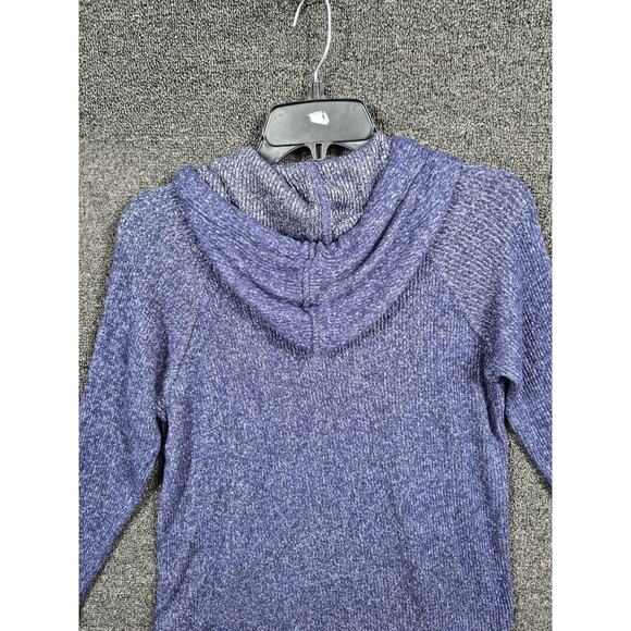 Kenneth Cole New York Sweater Womens Medium Blue Hooded Pullover Long Sleeve - Picture 3 of 8
